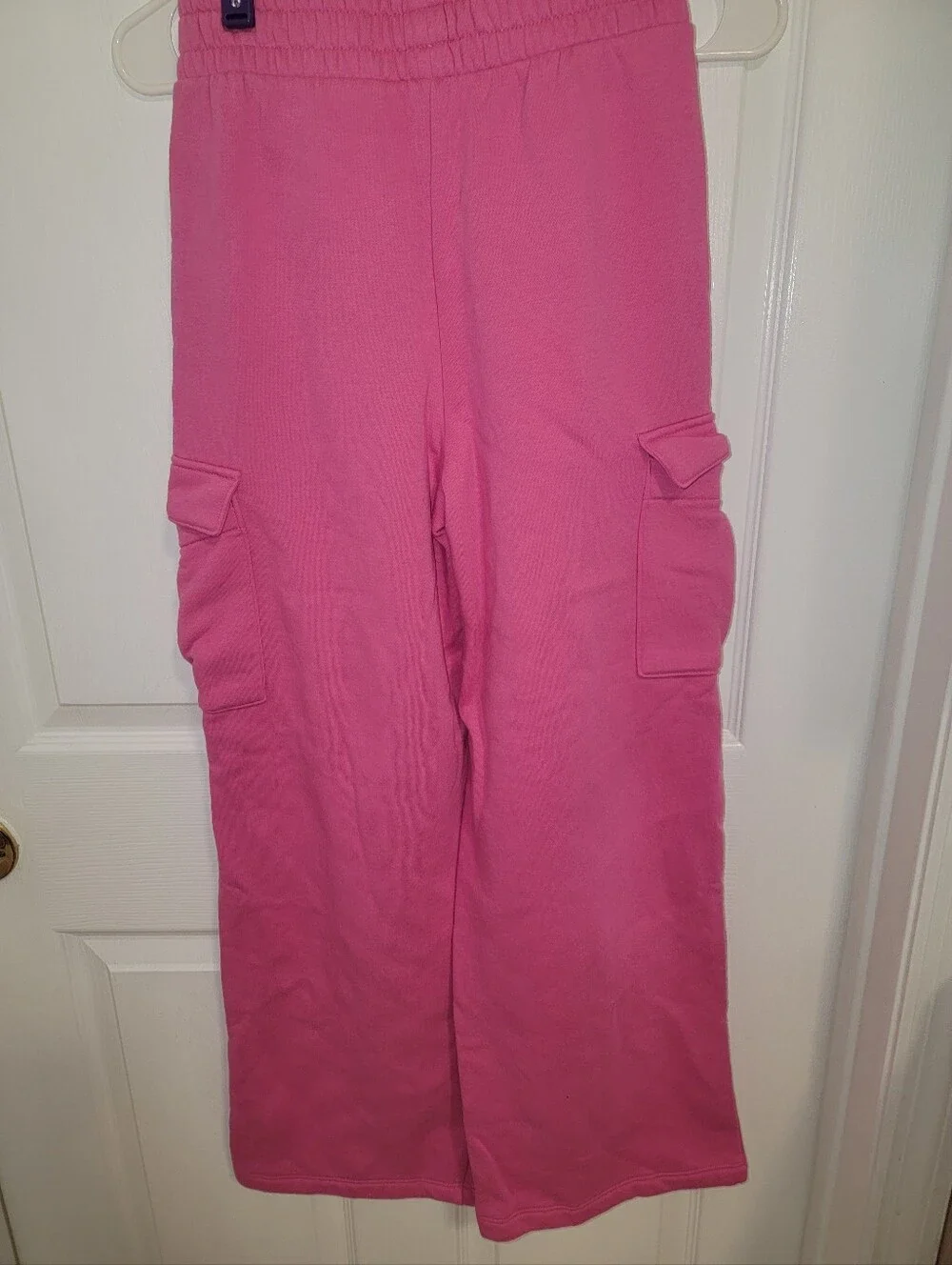 Gap Kids Girls XXL 14-16 Pink Wide Leg Cargo Sweatpants